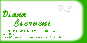 diana cserveni business card